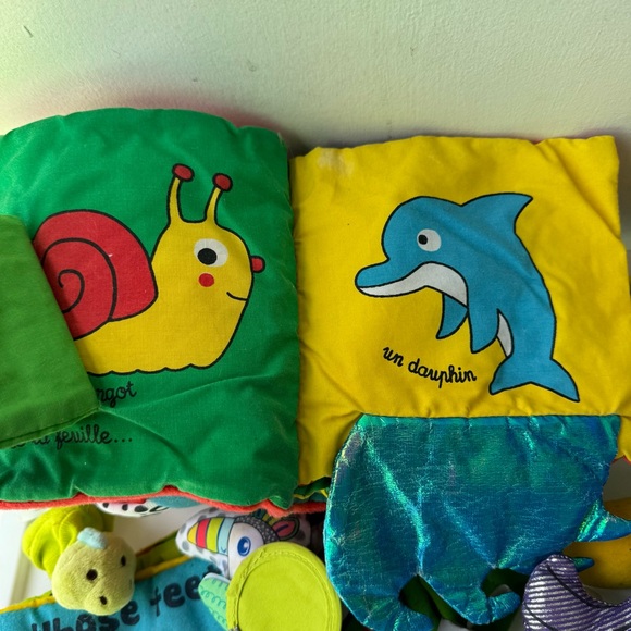 Baby infant soft toy lot peekaboo book black white high contrast sensory - Picture 3 of 12